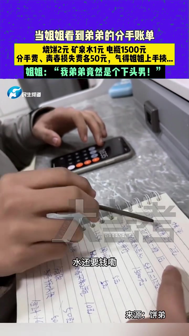 当姐姐看到弟弟的分手账单气得姐姐上手揍..