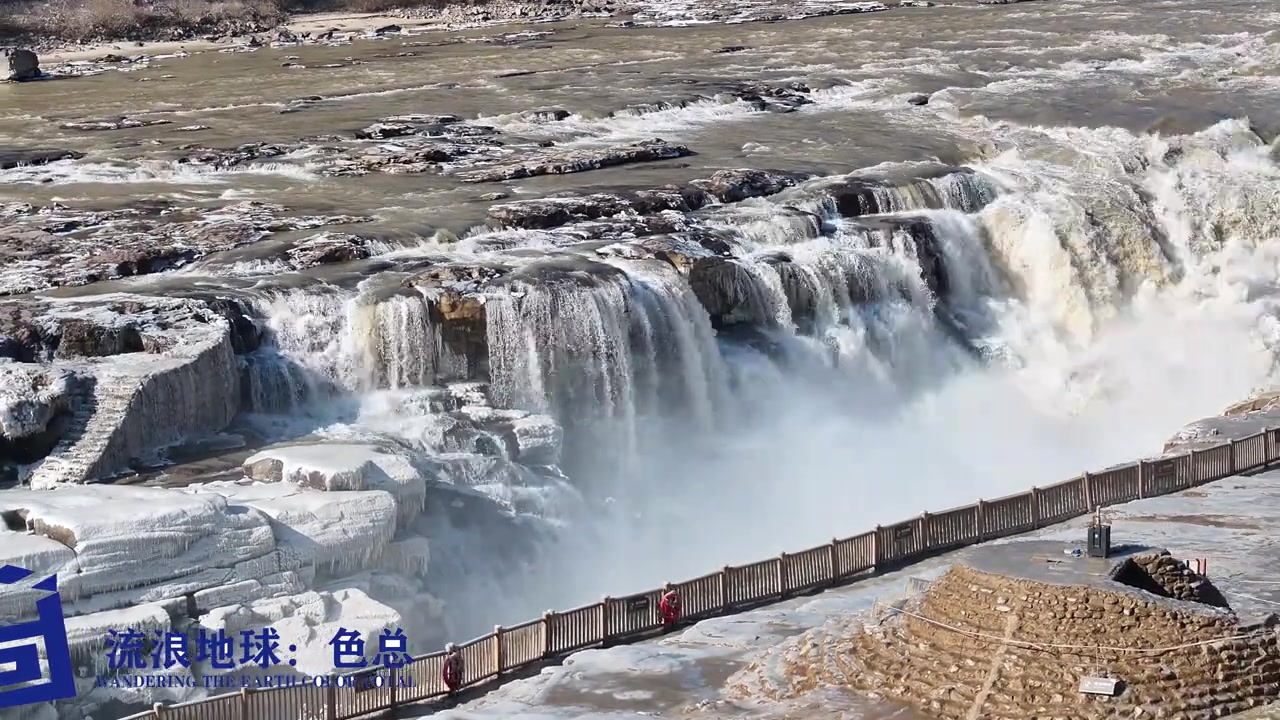 航拍壶口瀑布：黄河之水天上来，大气磅礴
