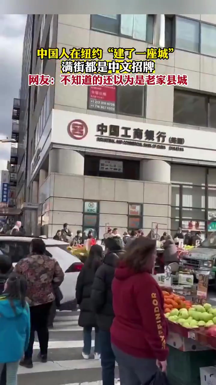 中国人在纽约建“城”，满街中文招牌似老家县城