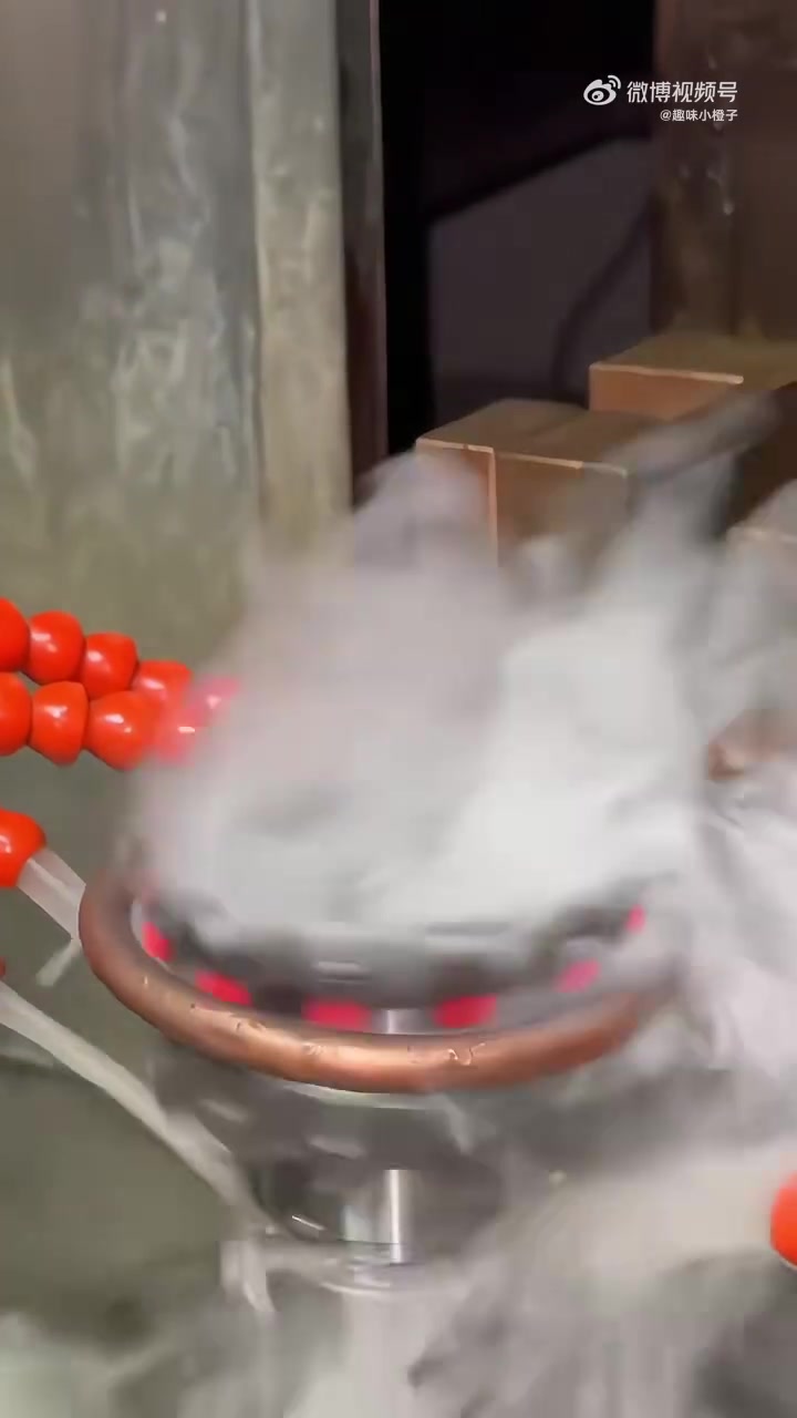 双排链齿轮的感应加热过程