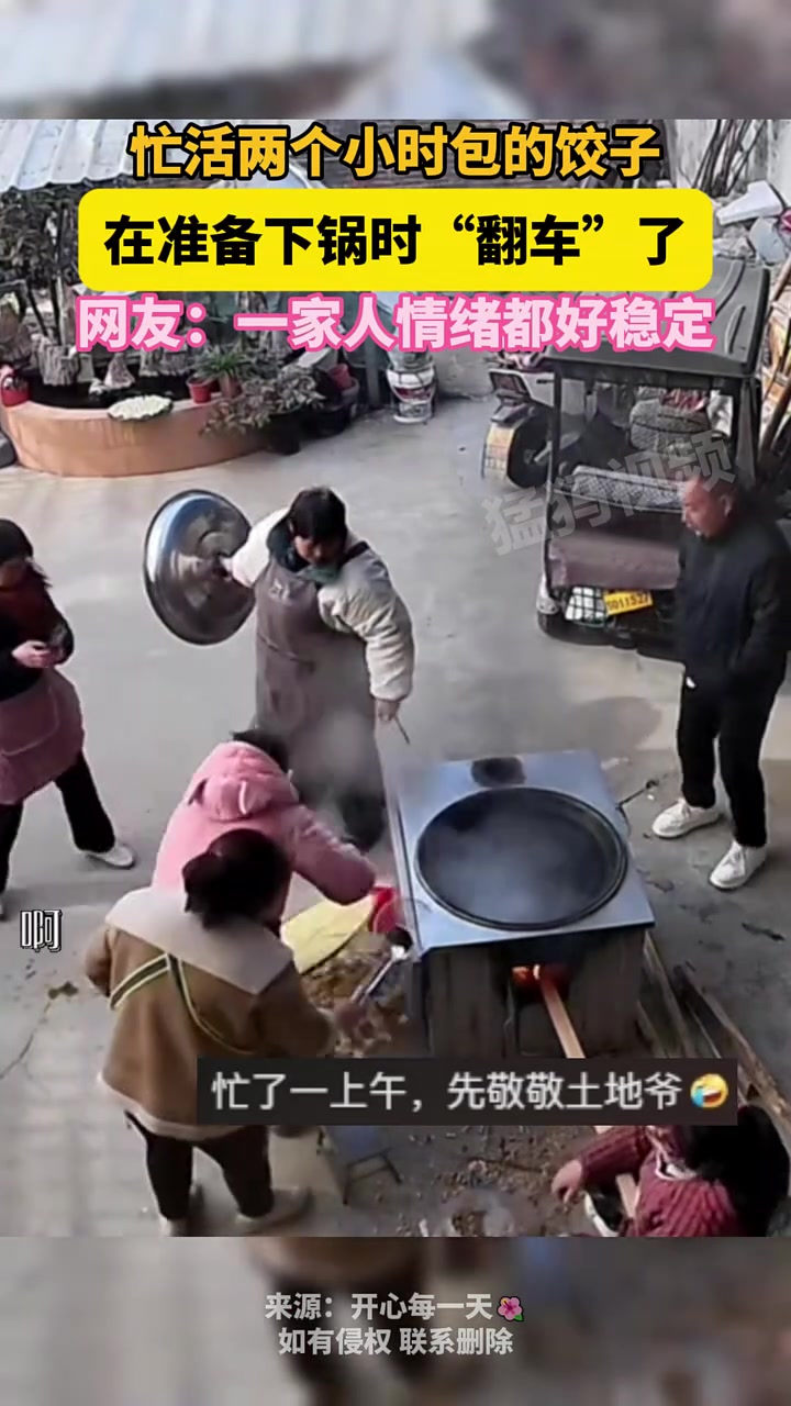 忙活两个小时包的饺子，在准备下锅时“翻车”了！情绪都好稳定！