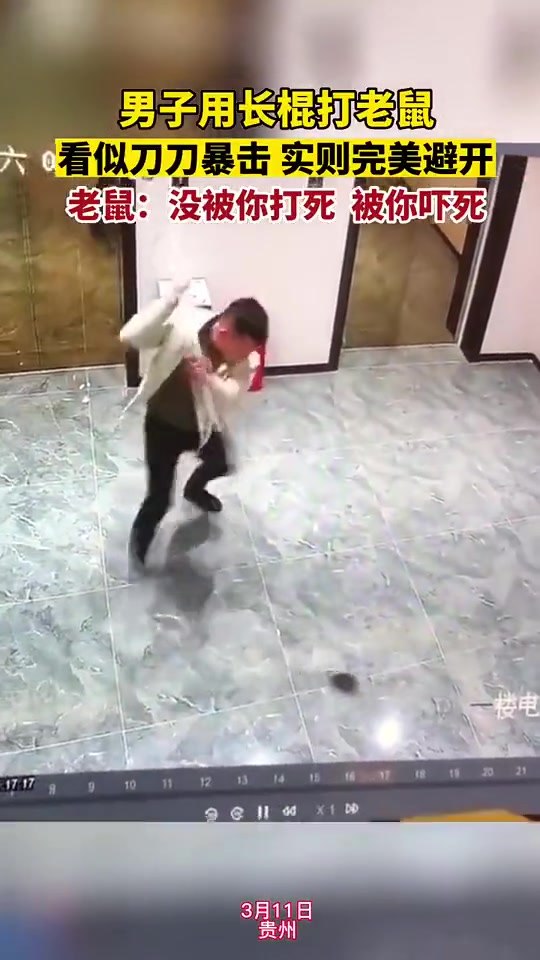 看似刀刀暴击，实则完美避开老鼠：没被你打死都被你吓死了