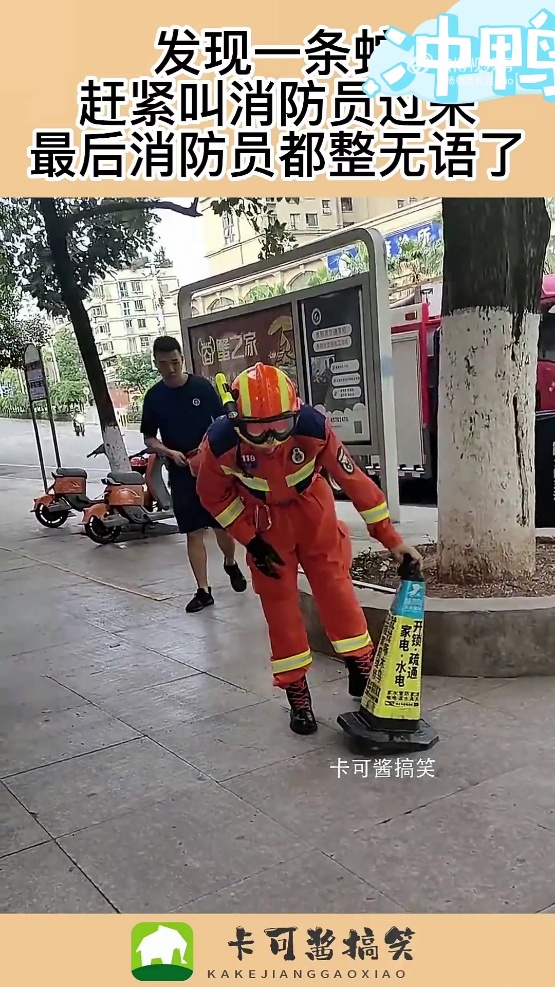 发现一条蛇，赶紧叫消防员过来，最后消防员都整无语了！