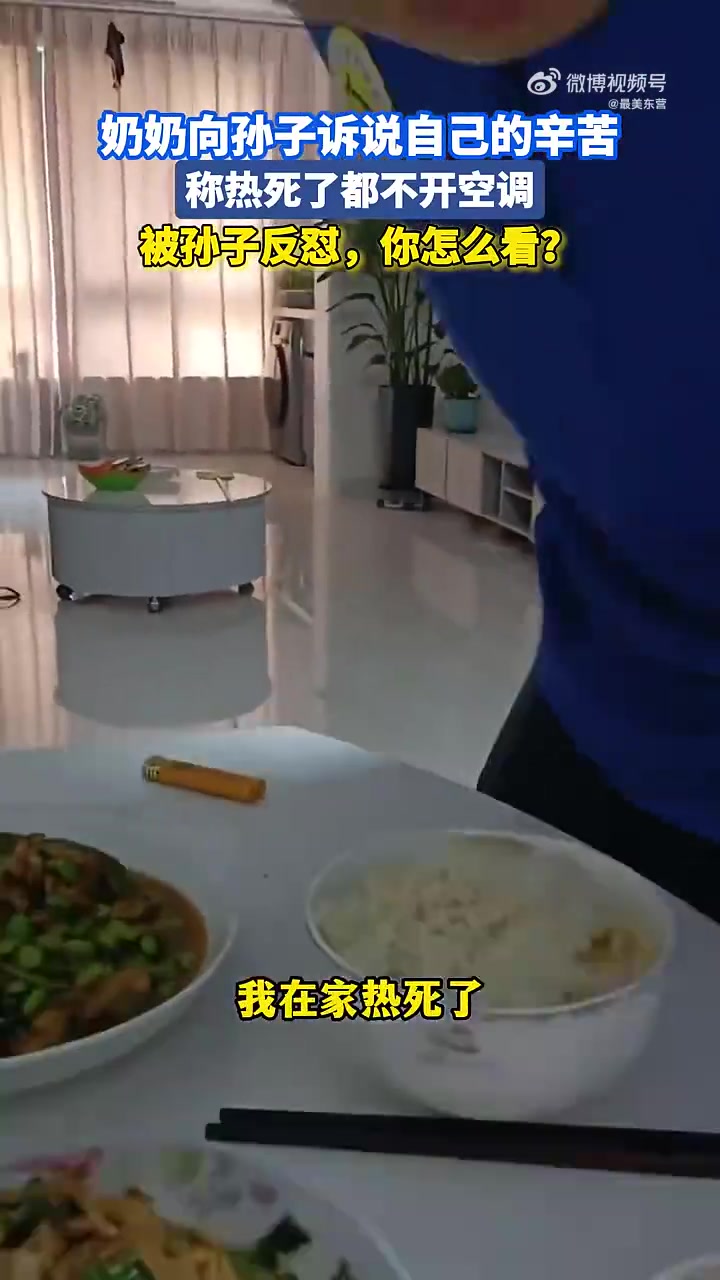 吧友们怎么看奶奶诉辛苦不开空调，孙子反怼