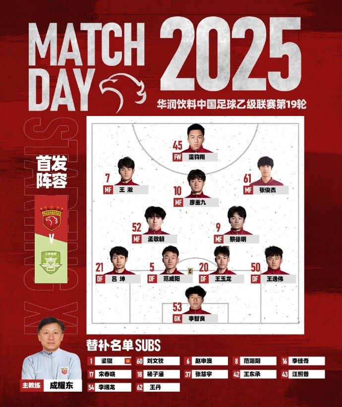 2025中乙联赛第19轮长春喜都vs上海
