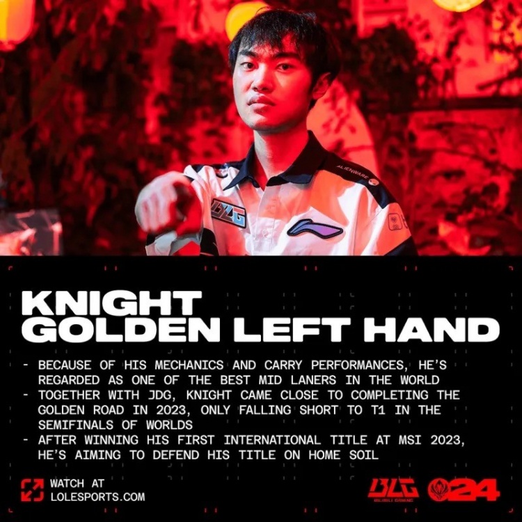 LOL官方盛赞knight：黄金左手，世界上最强的中单选手之一