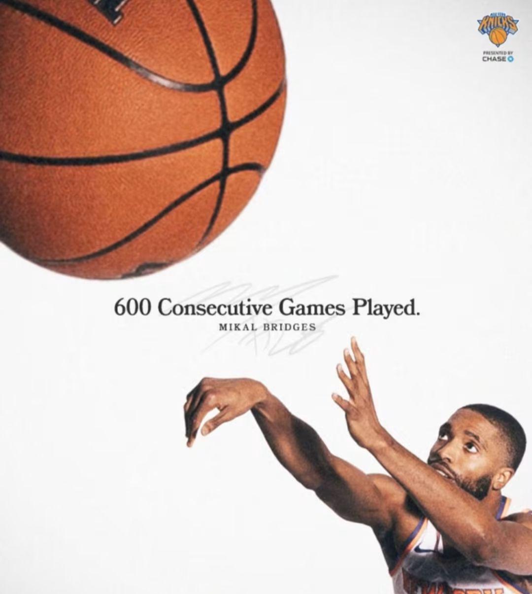 一场不歇！真正的铁人，连续出战600场啊，现役第一，太猛了