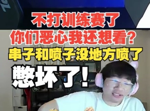 Ning回应不打训练赛，你恶心我你还想看串子和喷子没地方喷了