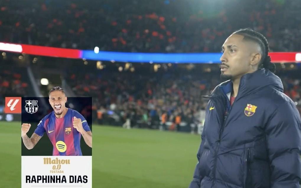 送出助攻,拉菲尼亚当选巴萨vs阿拉维斯全场最佳球员