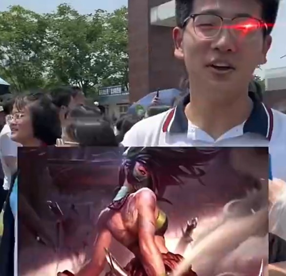 长垣第一位冲出考场的考生：加强阿卡丽！！！