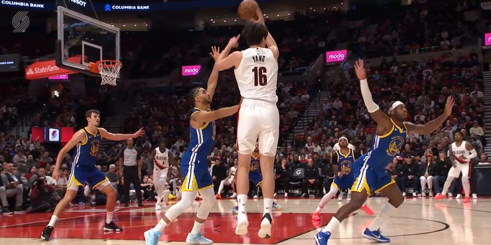 你敢想象杨瀚森与库里互飙三分!