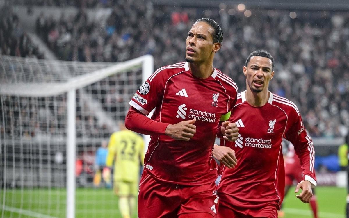 利物浦本赛季欧冠4次通过定位球得分,所有球队第一