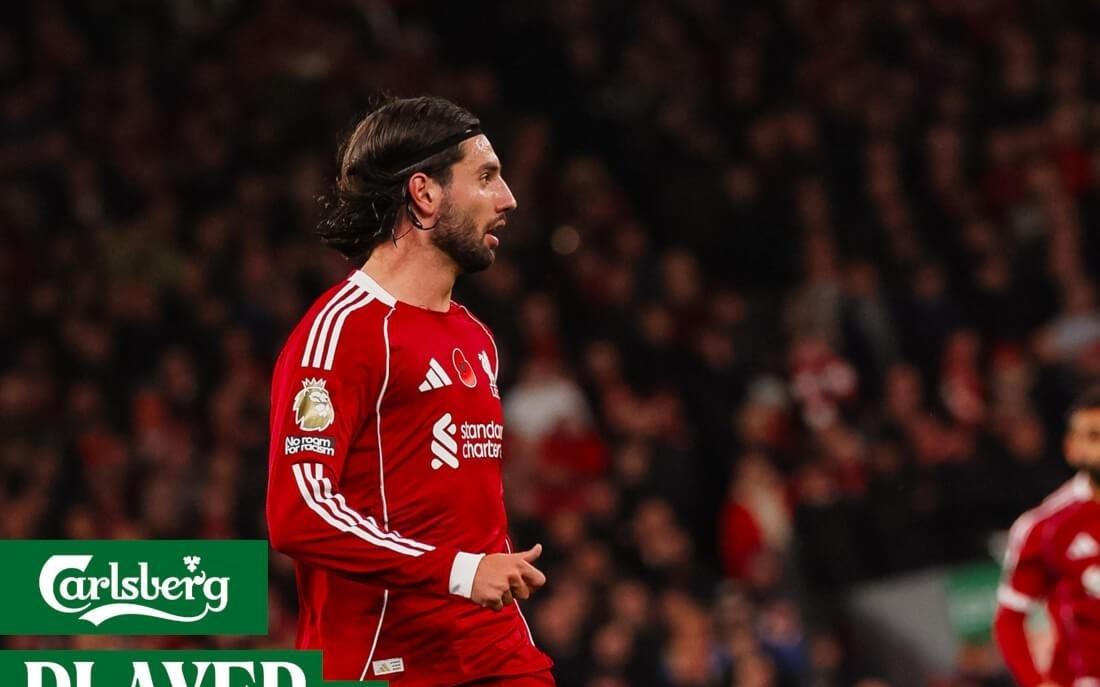 本賽季第4次獲獎(jiǎng)，索博當(dāng)選與維拉一役利物浦隊(duì)內(nèi)最佳球員