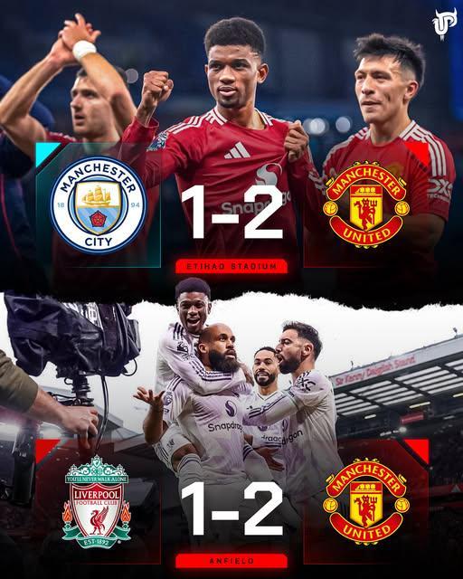 近五个赛季客战利物浦与曼城均取胜的主帅:仅阿莫林一人