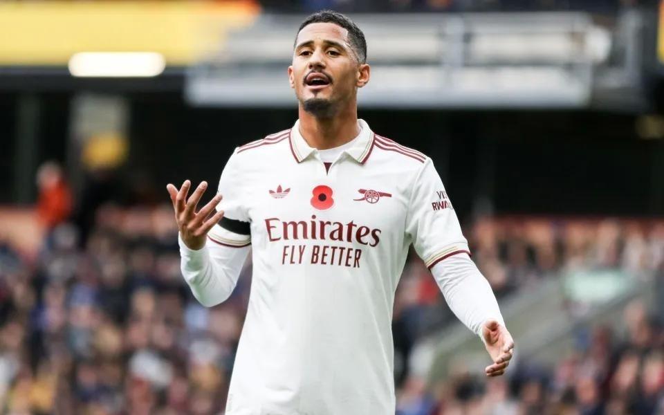 阿森纳官方:萨利巴在训练中受伤,缺席客场对切尔西比赛