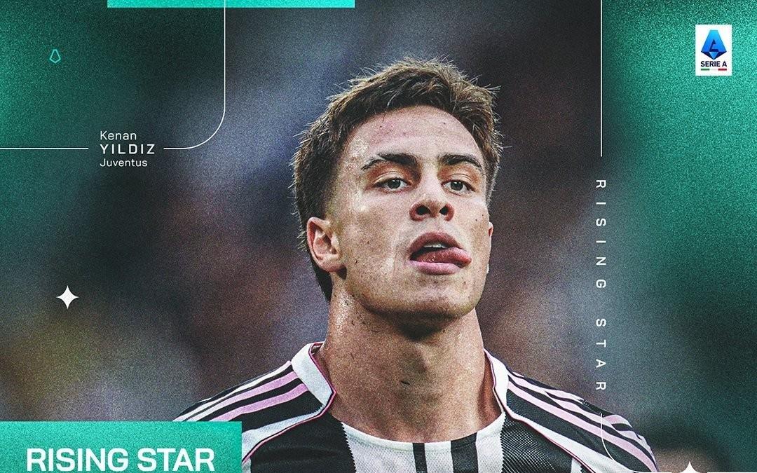 官方：尤文前锋伊尔迪兹当选意甲11月最佳新星