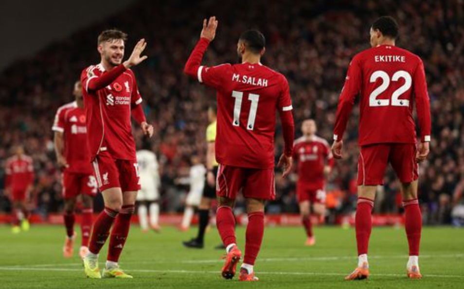 利物浦20维拉!终结英超4连败,萨拉赫破门创3纪录,大马丁失误