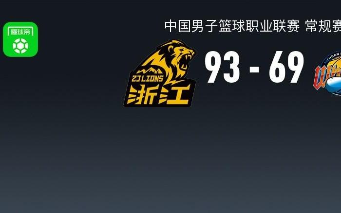 广厦9369大胜四川，孙铭徽14+8，胡金秋14分，段睿骐14+8