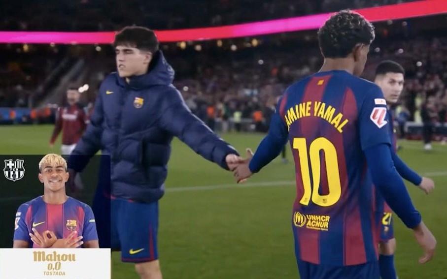 表现出色，亚马尔当选巴萨vs奥萨苏纳全场最佳球员