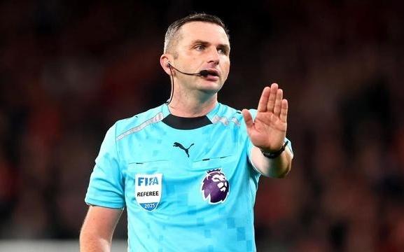 官方：英格兰名哨奥利弗将执法欧冠皇
