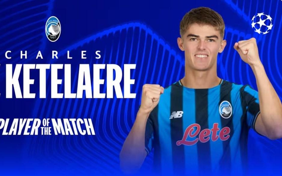 官方：德凯特拉雷当选亚特兰大vs切尔西全场最佳球员