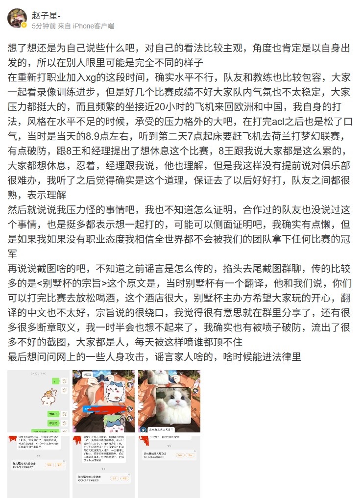 XinQ澄清梦联摆烂：之前压力很大但保