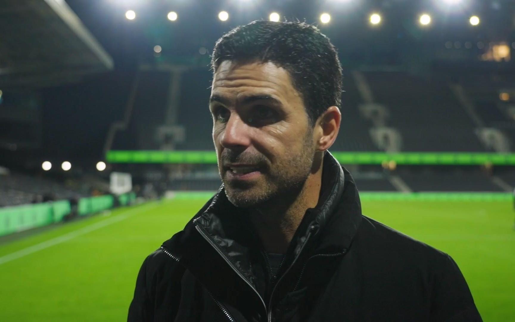 阿尔特塔:我们没让对手射正,这为赢球提供了绝佳基础