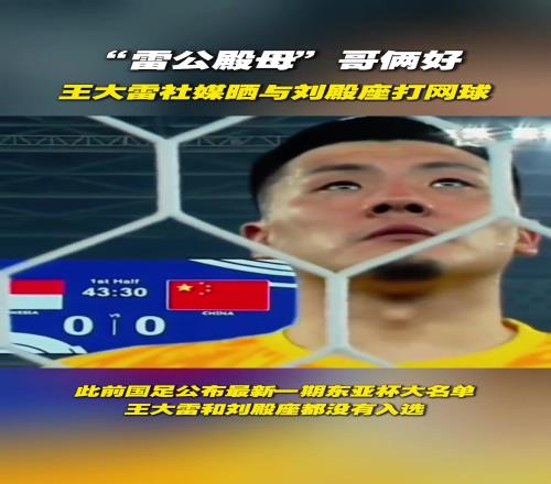 “雷公殿母”哥俩好，王大雷社媒晒与刘殿座打网球