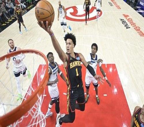 约翰逊34+10爱德华兹30分老鹰大胜森林狼终结7连败