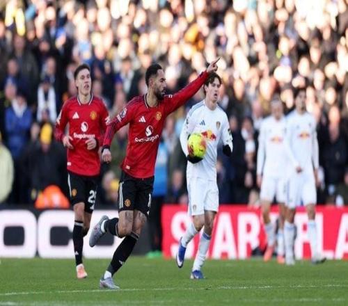 打进一球，库尼亚当选与利兹联一役曼联队内最佳球员