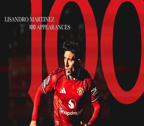 里程碑，利桑德罗马丁内斯完成曼联生涯第100次出场
