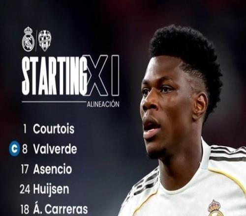 皇马首发：姆巴佩、维尼修斯出战