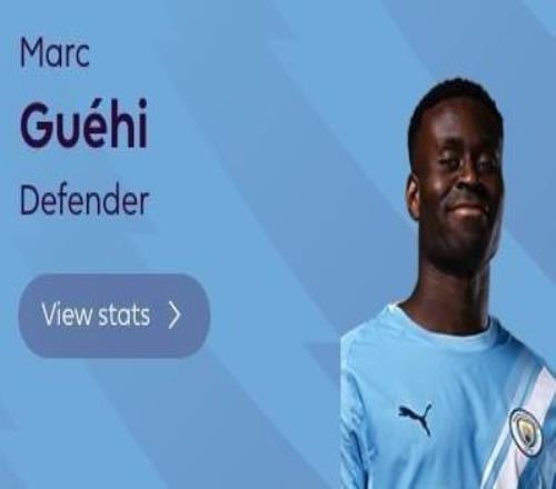 首秀+零封，格伊当选曼城vs狼队英超官方全场最佳球员