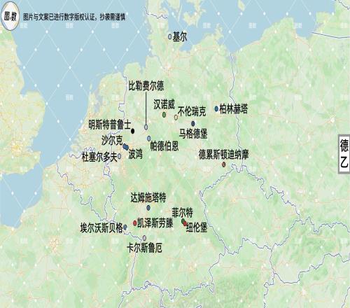 德乙地图：十一州与十八队承载的德国第二级职业足球联赛