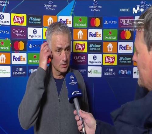 穆里尼奥：换人的时候，我以为我们晋级了