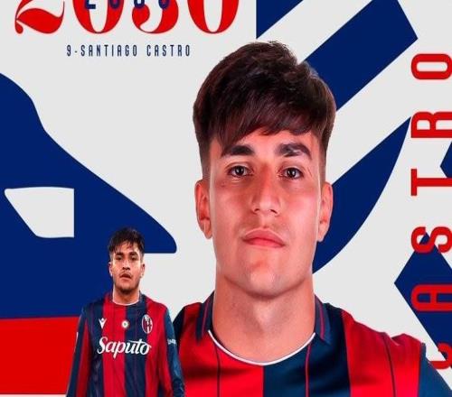 官方：博洛尼亚与前锋圣地亚哥卡斯特罗续约至2030年