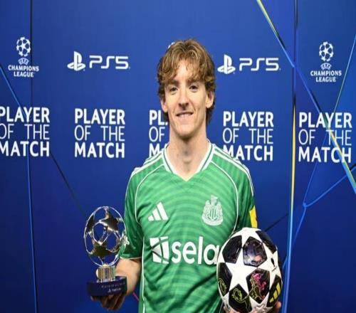 戈登欧冠10球只用15场，英格兰球员中仅凯恩所用场次更少