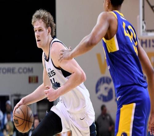 至少护筐能力相当不错，森林狼内线新秀完爆了开拓者二队内线