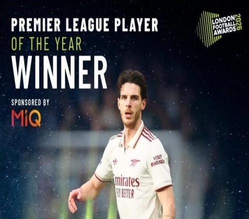 官方：赖斯当选伦敦足球奖年度最佳球员塔帅当选年度最佳主帅