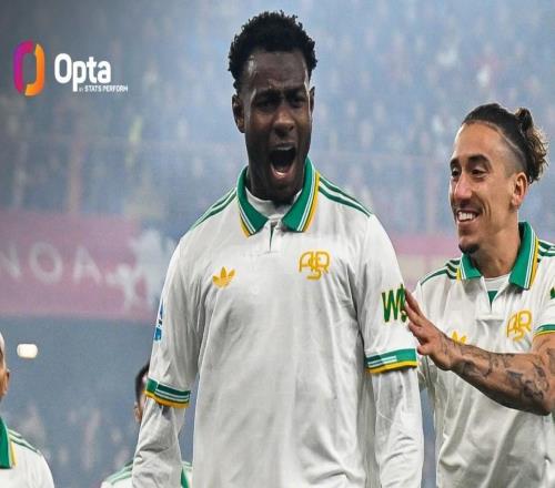 恩迪卡连续三轮进球，成为意甲三分制时代罗马后卫第一人