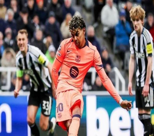 【欧冠】亚马尔首次全场0过人，巴萨1比1绝平纽卡