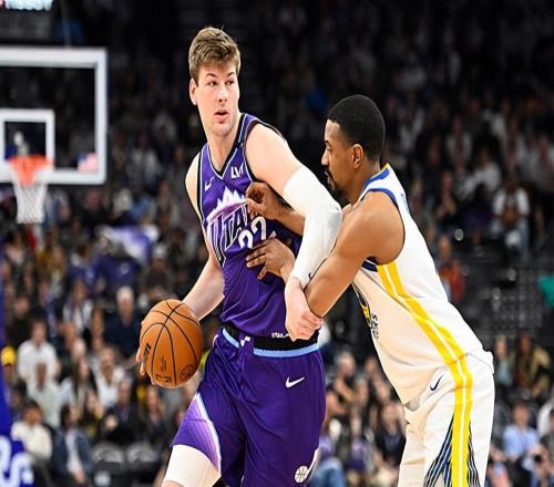 可惜出场时间少了点，否则爵士先发中锋怕是要打爆勇士内线了