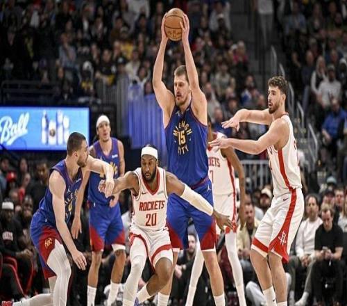 NBA约基奇低配版三双拿捏火箭，强强对话名不符实