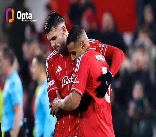 2014年切尔西后，森林是首支欧战派4名巴西球员首发的英超球队