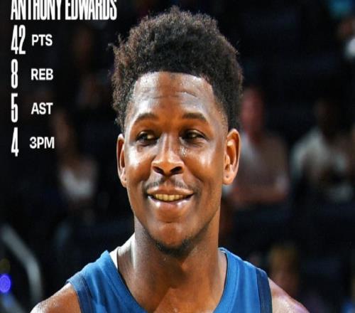 狂砍42分8篮板5助攻！率队轻取勇士，爱德华兹又破纪录