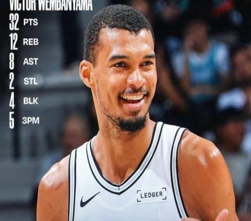 32+12+8！文班嘴瓢了！马刺要雪藏了