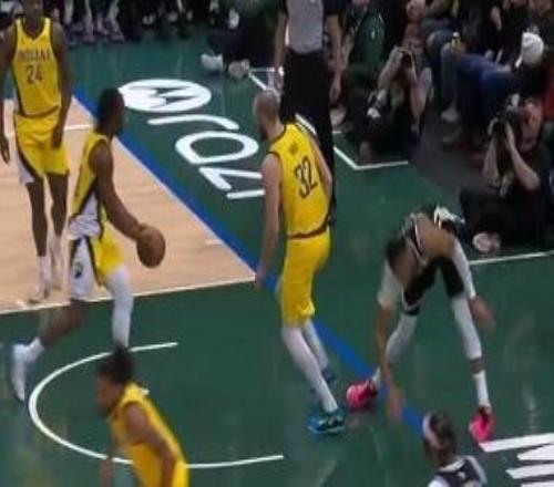 字母哥落地时膝盖受伤退场：我要先回家休息，看明天感觉如何