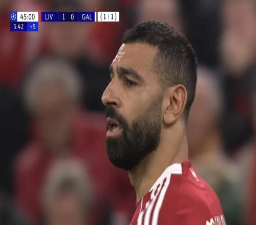 萨拉赫欧冠生涯第3次罚丢点球，均发生在安菲尔德