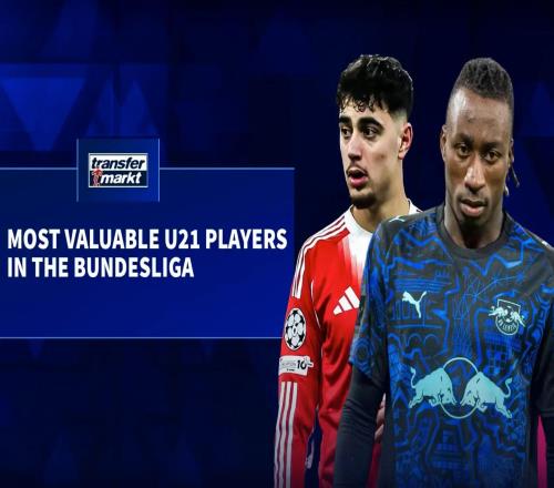 德甲U21球员身价前10：迪奥曼德、帕夫洛维奇7500万欧第1