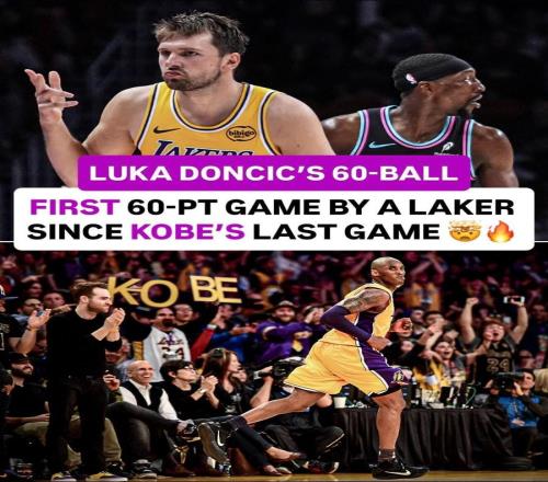 自科比退役战之后，东契奇是湖人首位单场砍下60分的球员